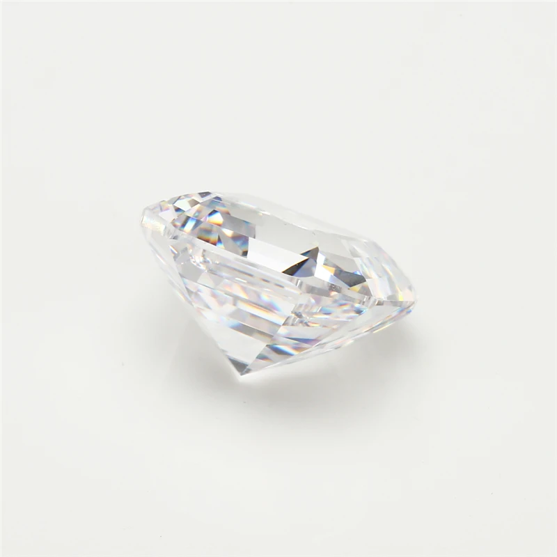 Size 3x3~12x12mm Square Shape Asscher Cut White 5A Loose Cubic Zirconia Stone Synthetic Gems Zircon For Jewelry