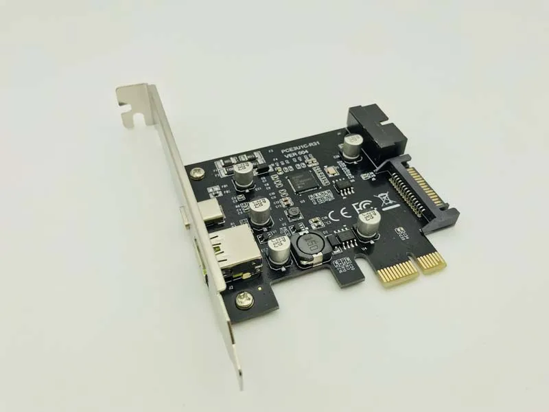 Cartes à ajouter USB 6 000 Carte PCIE SMi/Carte PCIE Adaptateur USB USv1.PCIE USB 3.1 PCI-E USB-C 2.4A Ordinateur 6 000 Cartes Nouveau