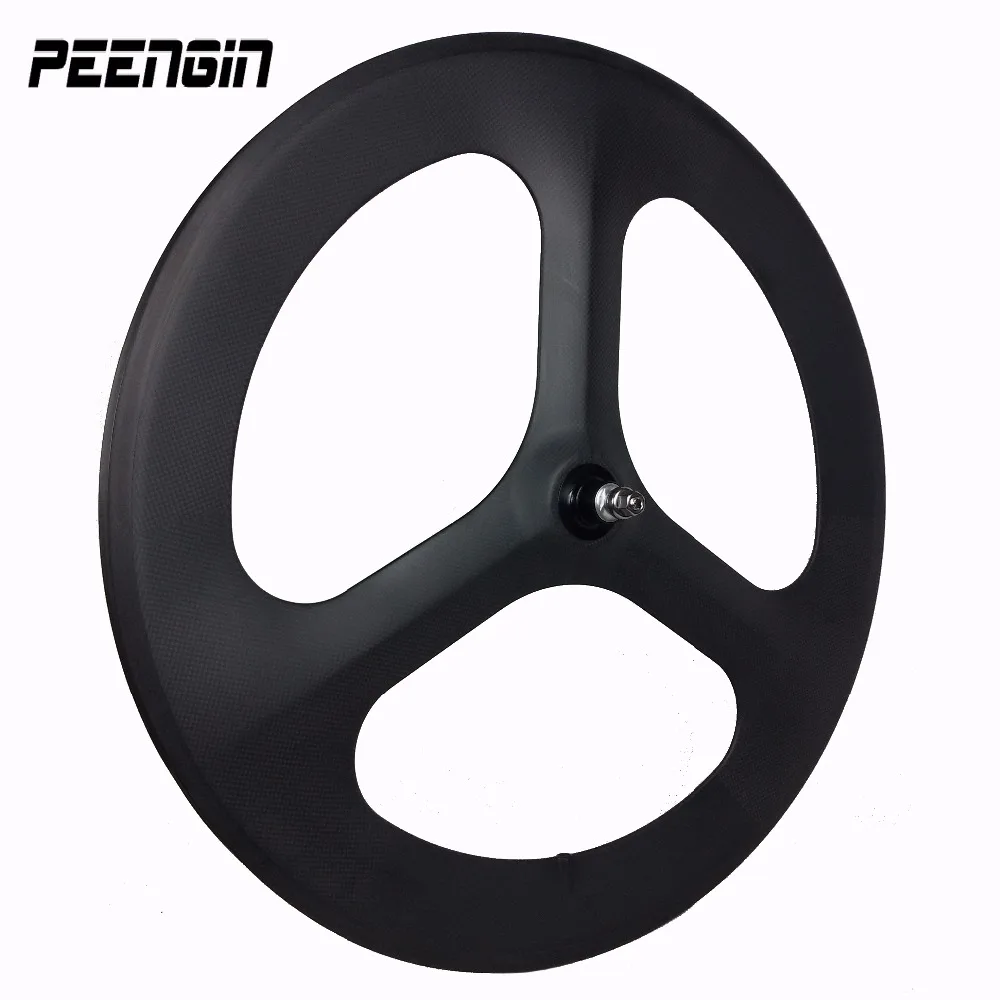 Carbon Tri Spoke Wheels OEM Decals Front 700C Road Bike Rear Bicycle Fixed Gear Cycling Clincher Wheelsets Pro Racing-Training