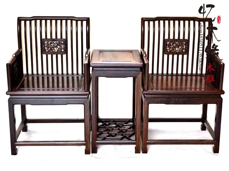 Mahogany wood furniture chair table 3 ebony chair dining chairs leisure chair