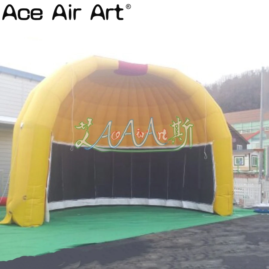 7m W x 5m H New Design Inflatable Half Igloo Tent for Event Marquee Yellow Shelter for Promotion