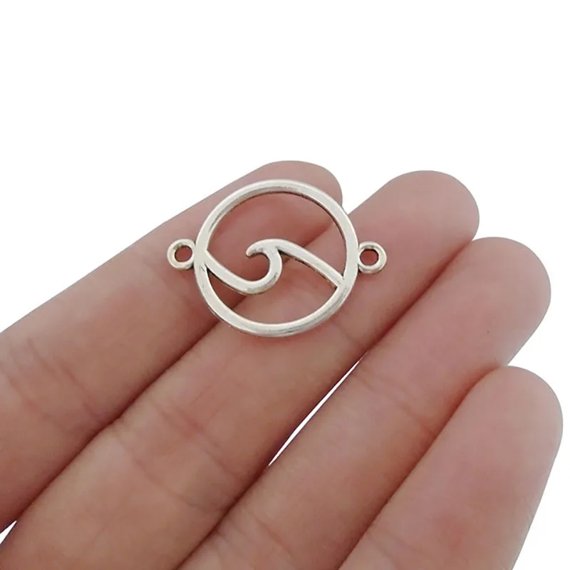 20 x Celtics Knots Spiral Swirl Connectors Charms Beads for Bracelets DIY Jewelry Making Findings