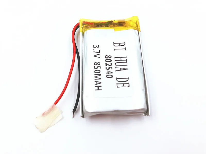 3.7v baterie litowo-jonowe 3 7v pakiet 3.7V bateria litowo-polimerowa 802540 082540 850MAH dla GPS MP3 MP4 MP5 LED Light