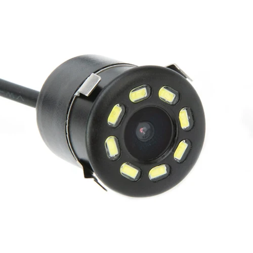 Hippcron Auto Achteruitrijcamera 8LED Nachtzicht Omkeren Auto Parking Monitor CCD Waterdichte HD Video