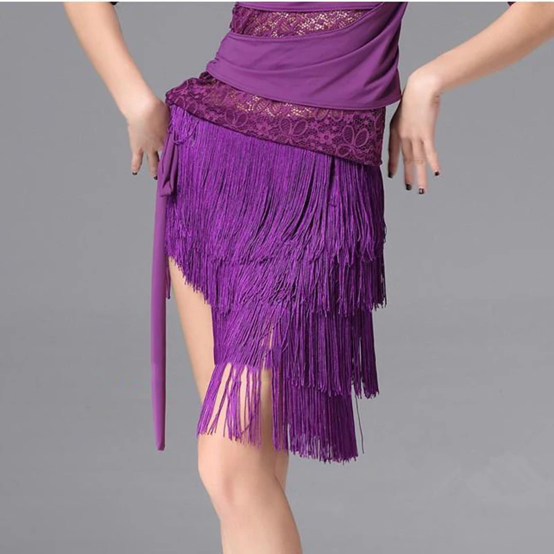 2024 New  Latin dance skirt Women  irregular hip scarf  Professional Dancing WearTassel Fringe Big Bottom Skirts Clothes