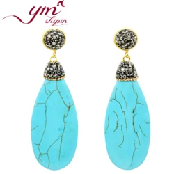 YMSHIPIN New Long Earrings Geometric Big Water Drop Earrings For Women Jewelry 2019 Trendy Wedding Party Jewelry Number:EH0103