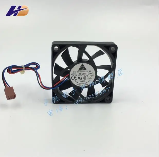 Wholesale: DELTA AFB0712MC 7015 0.24A 12V 3 wire chassis fan cooling fan