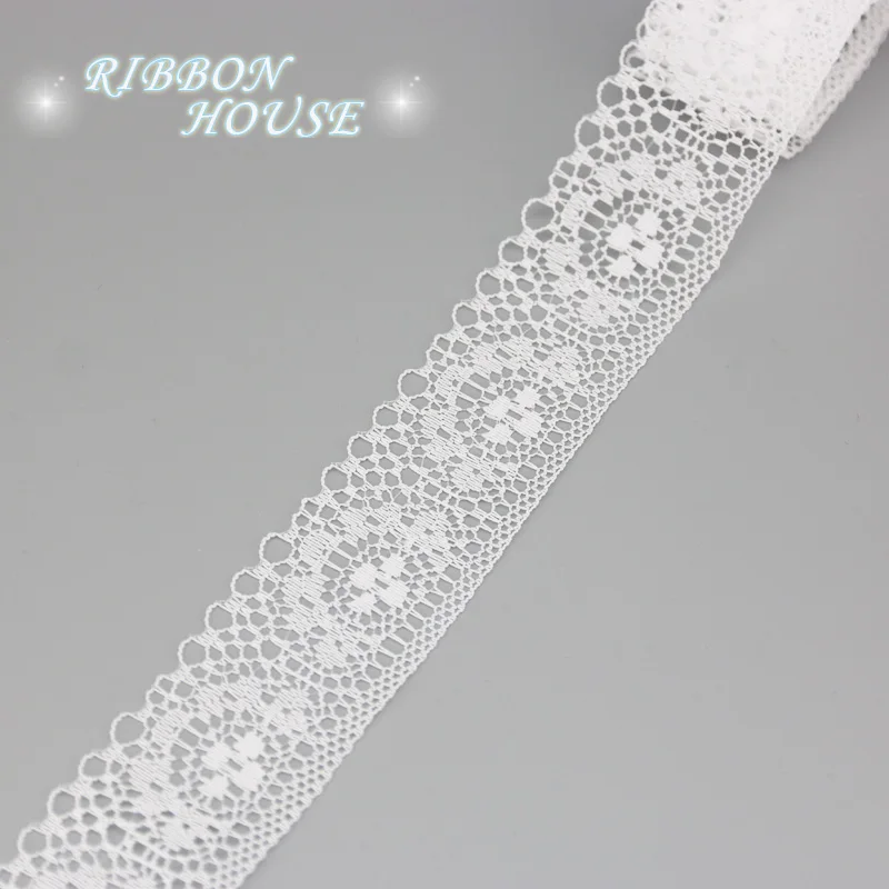 (10 yards/roll) 40mm white lace fabric Webbing Decoration Love gift packing Material rolls