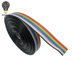 1 metro 1.27 millimetri Spaziatura Pitch10 MODO 10P Piatto a Colori Rainbow Ribbon Cable Wire Per PCB FAI DA TE 10 modo Spille