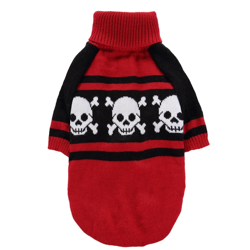 Halloween Cosplay Cool Skull Cat Dog Pet Small Big Dog Clothes Jumper Apparel Costume Jumper Sweater For Animals Size Xs-xxl