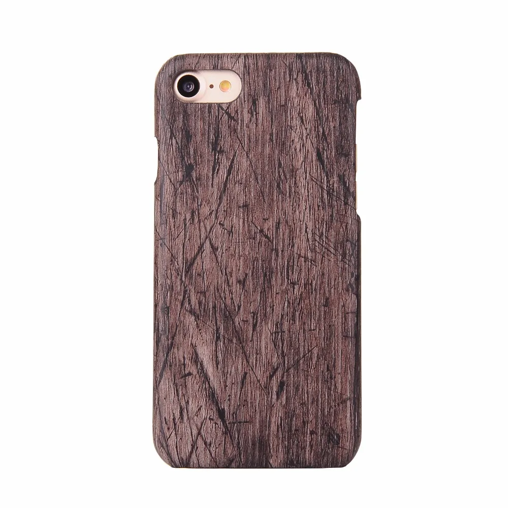 

50 pcs Wholesale Wood Pattern PU Leather TPU Silicone Soft Shockproof Skin Back Cover Case For iPhone 7 7 Plus