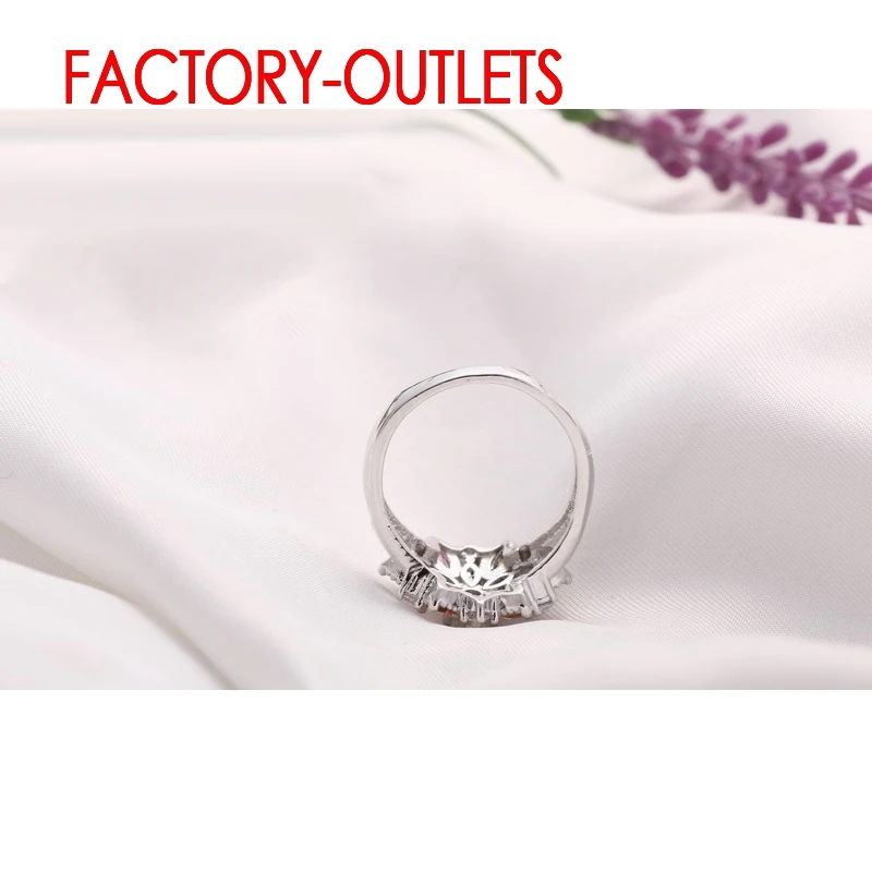 925 Sterling Silver Ring Fashion Jewelry Colourful Cubic Zirconia Flower Design Cute Style Women Girls Party Engagement