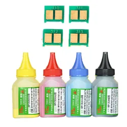 Pó de toner + 4 chips CE310A -313A 126A cartucho de toner para impressora HP LaserJet Pro CP1025 M275 100 Color MFP M175a M175nw