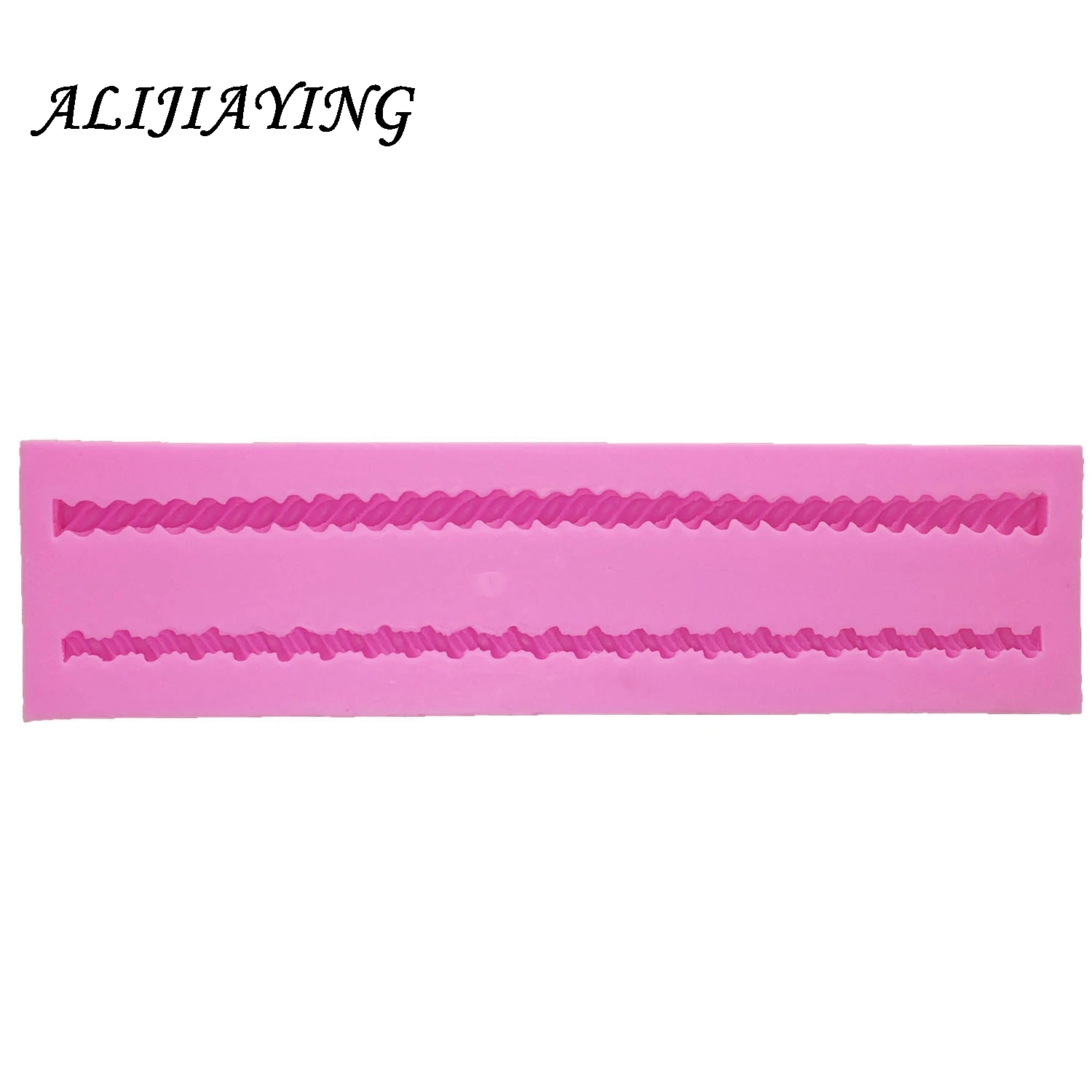 1Pcs DIY Long Rope 3D Cake Border Silicone Mold Fondant Cake Decorating Tools Cake border lace Gumpaste Chocolate Moulds D0154 image 4