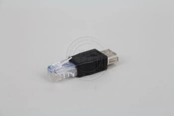 

2PC Crystal Head RJ45 Male to USB 2.0 AF A Female Adapter Connector Laptop LAN Network Cable Ethernet Converter Transverter Plug