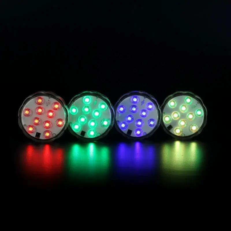 

Kitosun 3AAA Battery 10 LED Multi Color Submersible Waterproof Wedding Party Decoration Floral Vase Base Light with Remote