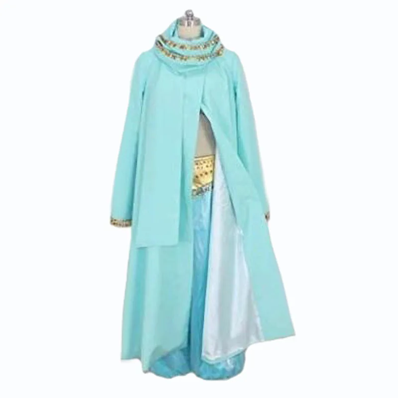 

Princess Jasmine Dress Outfit Costume with cape cosplay costume 11