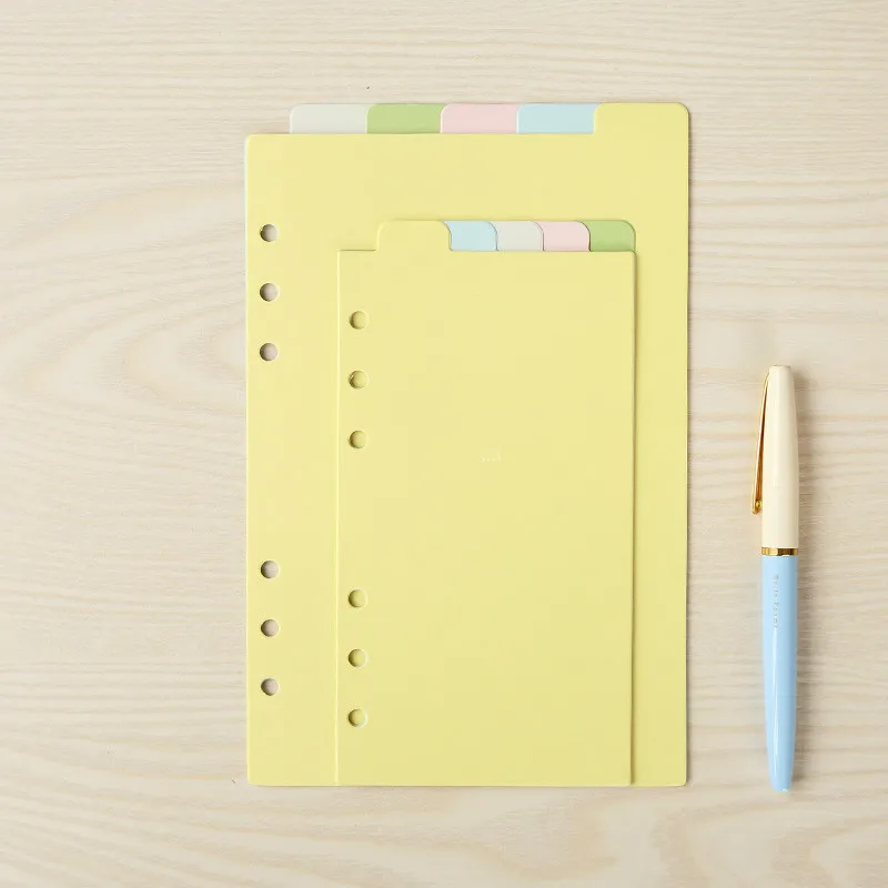 A5 A6 loose-leaf notebook paper index paper 5-color loose-leaf 5 sheets index filler papers