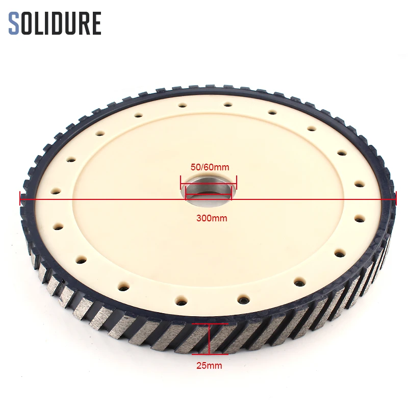 12 inch 300mm segment wide 25mm with arbor 50/60mm silent core diamond milling disc for grinding surface of granite slabs