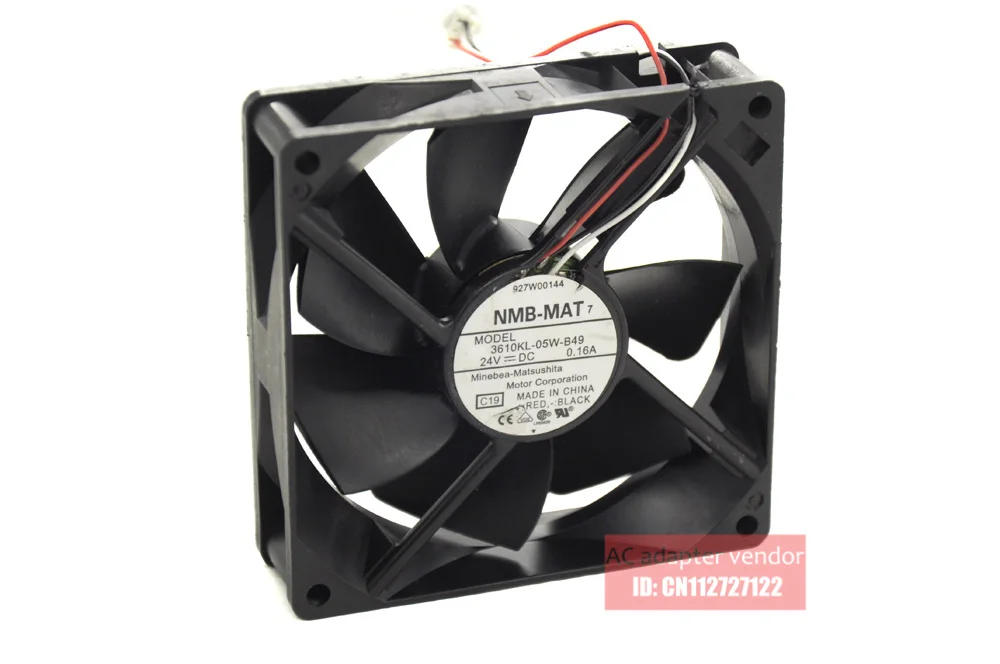 3610KL-05W-B49 24V 0.16A  NMB-MAT NMB 92*92*25 3 wire cooling fan