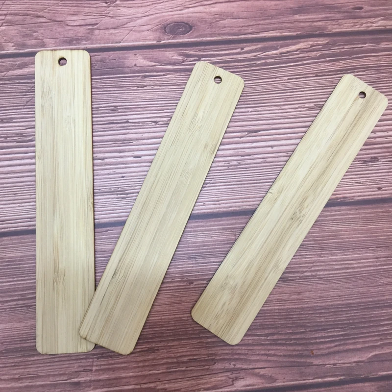 Natural Custom Wooden Bookmark, 16x3cm, 10Pcs