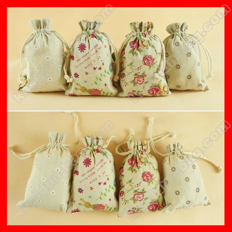 (200pcs/lot)  Wholesale printed fabric gift bag