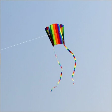 High Quality Pocket Kites For Kids 31-Inch Rainbow Parafoil Kite With Flying Tools