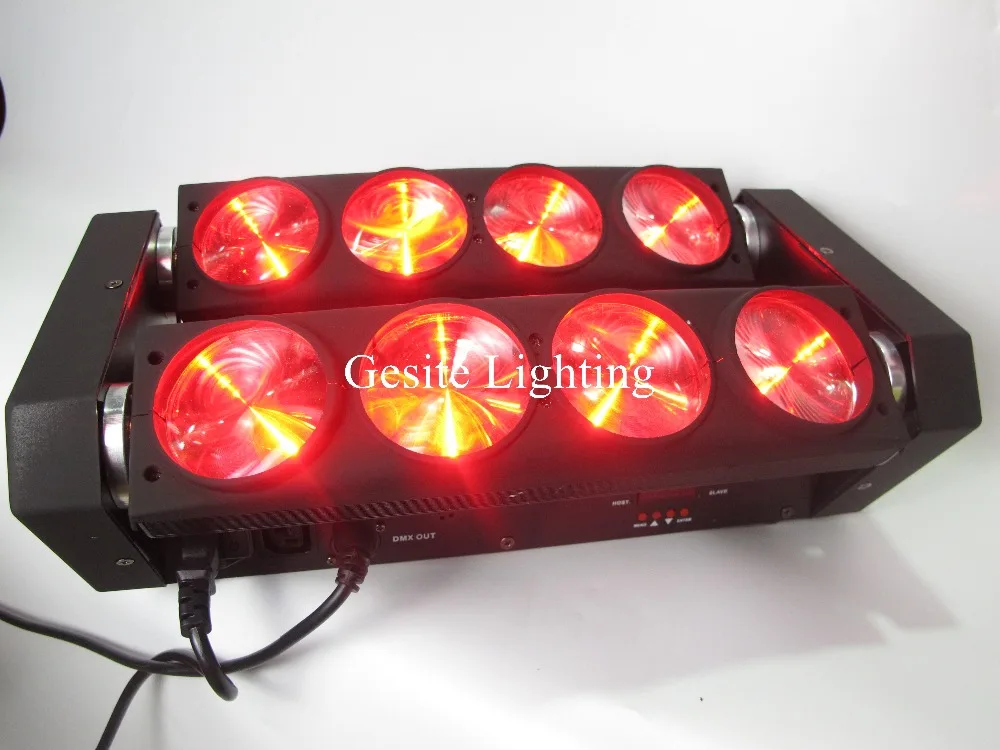 

free shipping New Arrival CREE MINI LED 8x10W Led Spider Light RGBW DMX Stage Lights Dj Led Spider Moving Head Beam Ligh