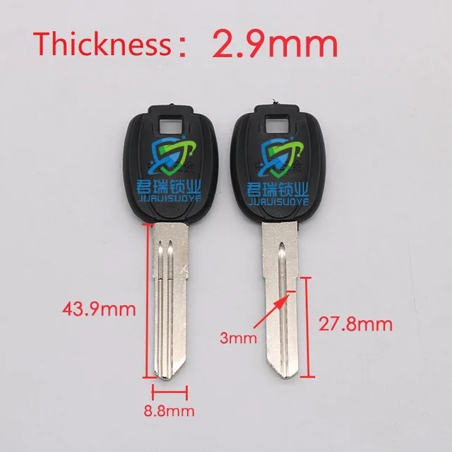 JF046 Dimple Key Phôi 1 + 1 2 Mặt Chìa Khóa Lưỡi Dao Thay Thế Dài 44Mm (10 Cái) miễn Phí Vận Chuyển