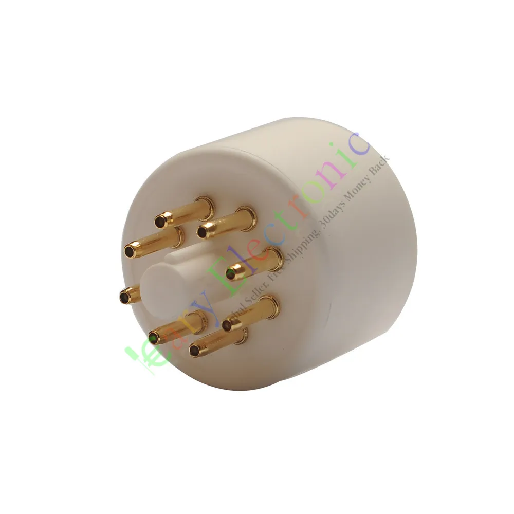 Оптовая и розничная продажа, 20 шт., 8-контактные золотые керамические гнезда для вакуумных трубок, основа для аудиоусилителей 6N7 6N8, детали «сделай сам», бесплатная доставка