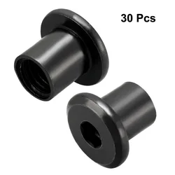 Uxcell 30pcs/lot M8x10/12/18mm M6x/15/17/22mm Iron Nickel Plated Rivet Hex Socket Head Insert Nut Screw Post Furniture Fittings
