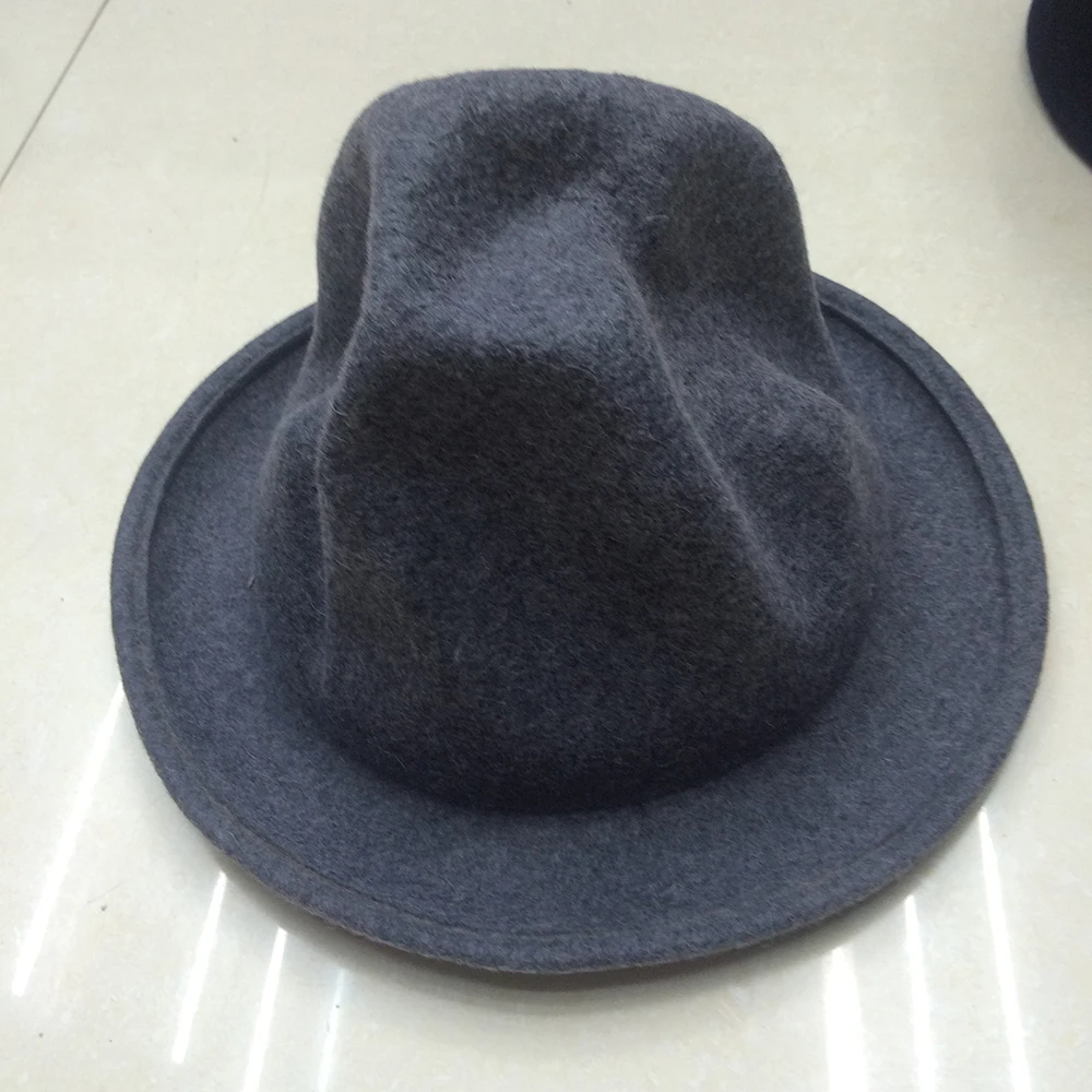 100% Wool Women Men Vivianwestwood Fedora hat Mountain Hat Pharrell Steampunk Hat  Millinery Magician Buffalo Top Hat