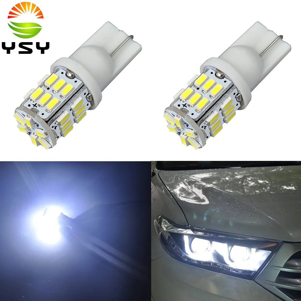 

10X T10 158 194 168 W5W 3014 30 smd Led Auto Car Wedge Interior Door License Light Plate Bulb Lamp Car Light Source 12V DC