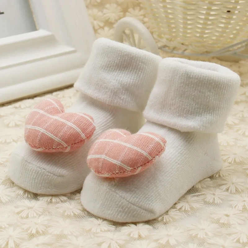 Newborn Infant Baby Lovely Girls Soft Cotton Socks Cute Star Love Pattern Kids Princess Socks 0-1Y