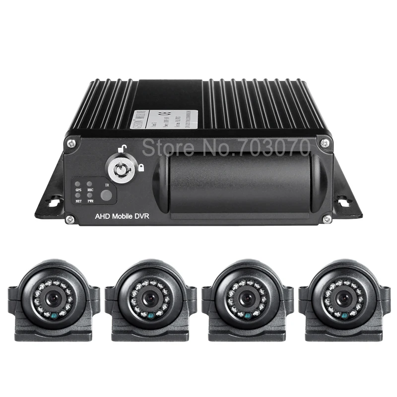 4Pcs Bus Side/Front /left  Night Vision IR 2.0MP AHD Car Camera +1080 4G GPS Mobile Dvr Real Time Monitoring AHD Car Dvr Kits