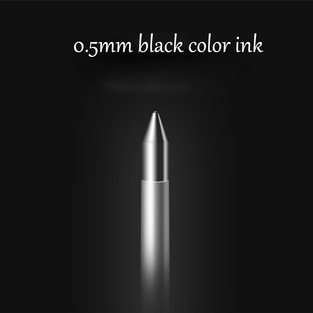 Новая оригинальная металлическая ручка для вывески Xiaomi Mijia 0,5 мм, черный сменный стержень, гладкая швейцарская японская чернила MiKuni с дополнительным сменным запасом