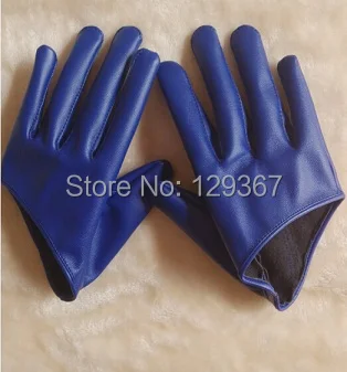 Men Women\'s Short Design PU Leather Half Palm Motorcycle Gloves Male Female Performance Dancing Gloves R982