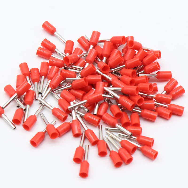 E7508 100PCS/Pack Tube insulating Insulated terminals 0.75MM2 Cable Wire Connector Insulating Crimp Terminal Connector E-