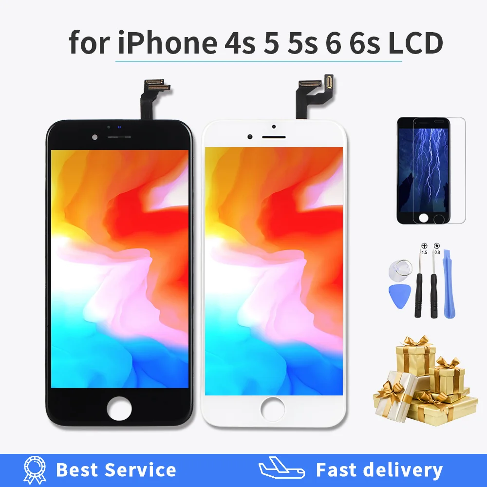 AAA++ quality LCD Display For Iphone 6 6s 7 8 Plus Screen Touch Digitizer for iphone 5 SE Assembly Screen Replacement lcd gift