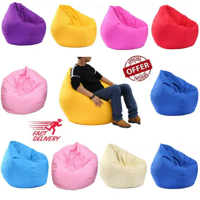 

Waterproof Lazy Sofas Cover Chairs without Filler Linen Cloth Lounger Seat Bean Bag Pouf Puff Couch Tatami Living Room Hot Sale