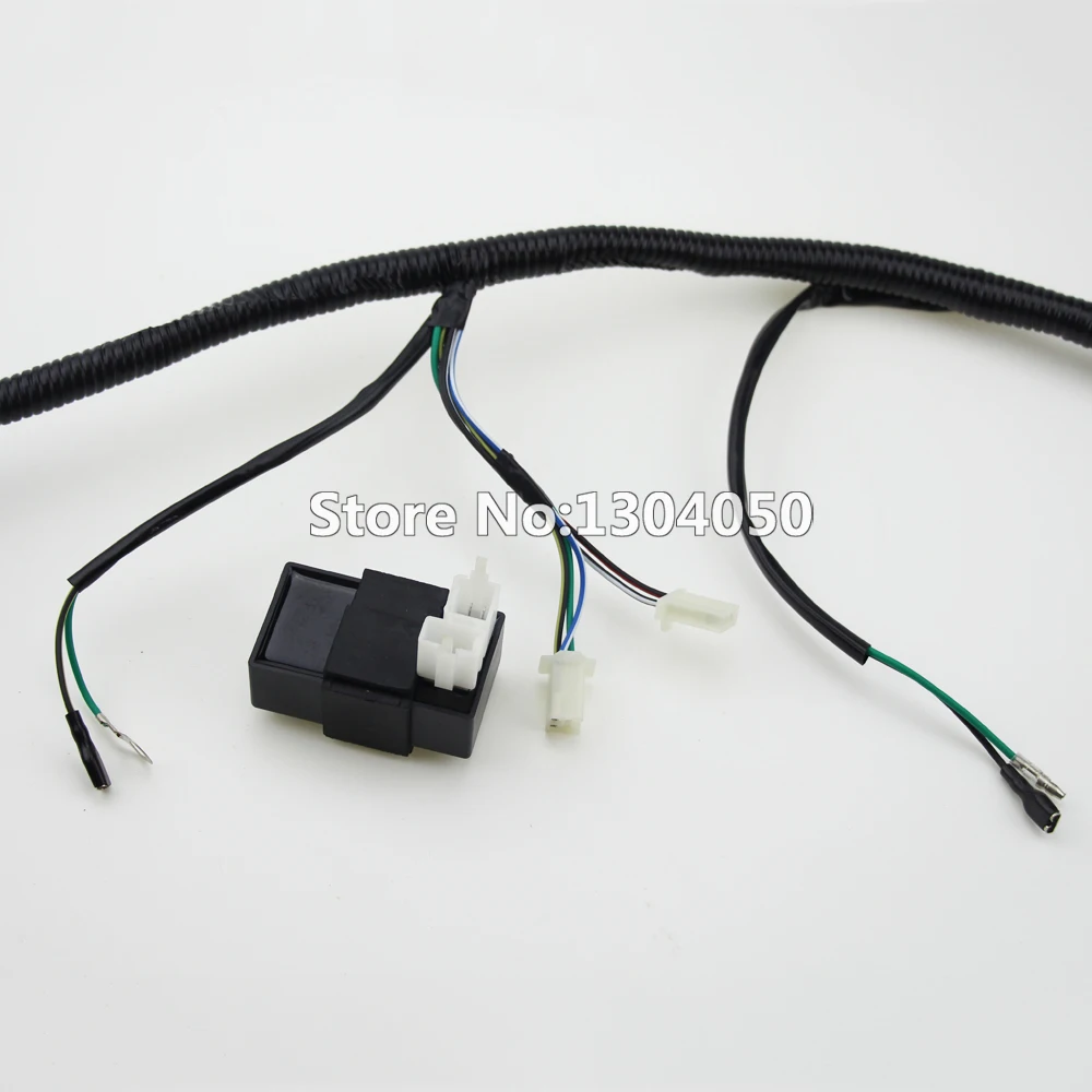 200cc 250cc QUAD Full Electrics wiring harness cdi coil D8EA solenoid rectifier Zongshen Loncin