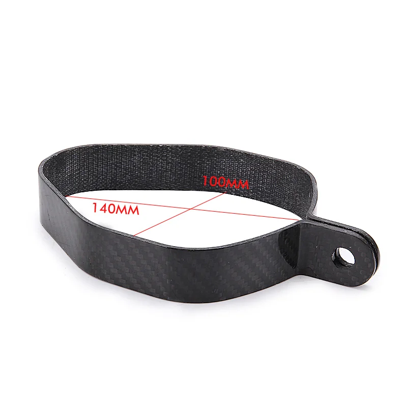 Universal Motorcycle Exhaust Pipe Muffler Escape Moto Project Carbon Fiber Holder Clamp Fixed Ring Support Bracket