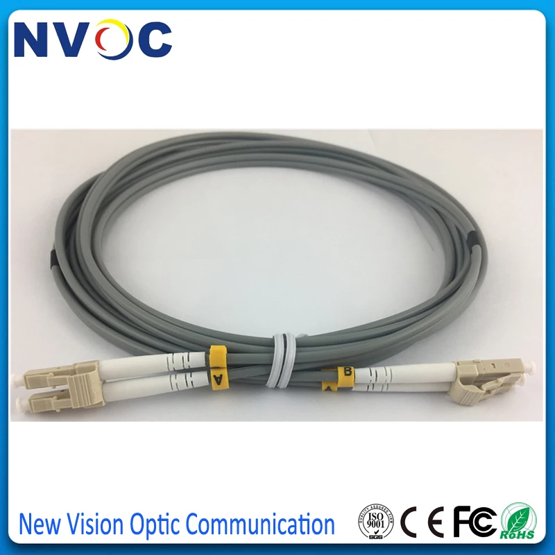 

6 шт./партия LC/UPC/SC/FC/STUPC мм 50/125,DX, 3,0 мм, 3 м, ПВХ, серый, OM2 бронированный двухъядерный внутренний волоконно-оптический соединительный кабель