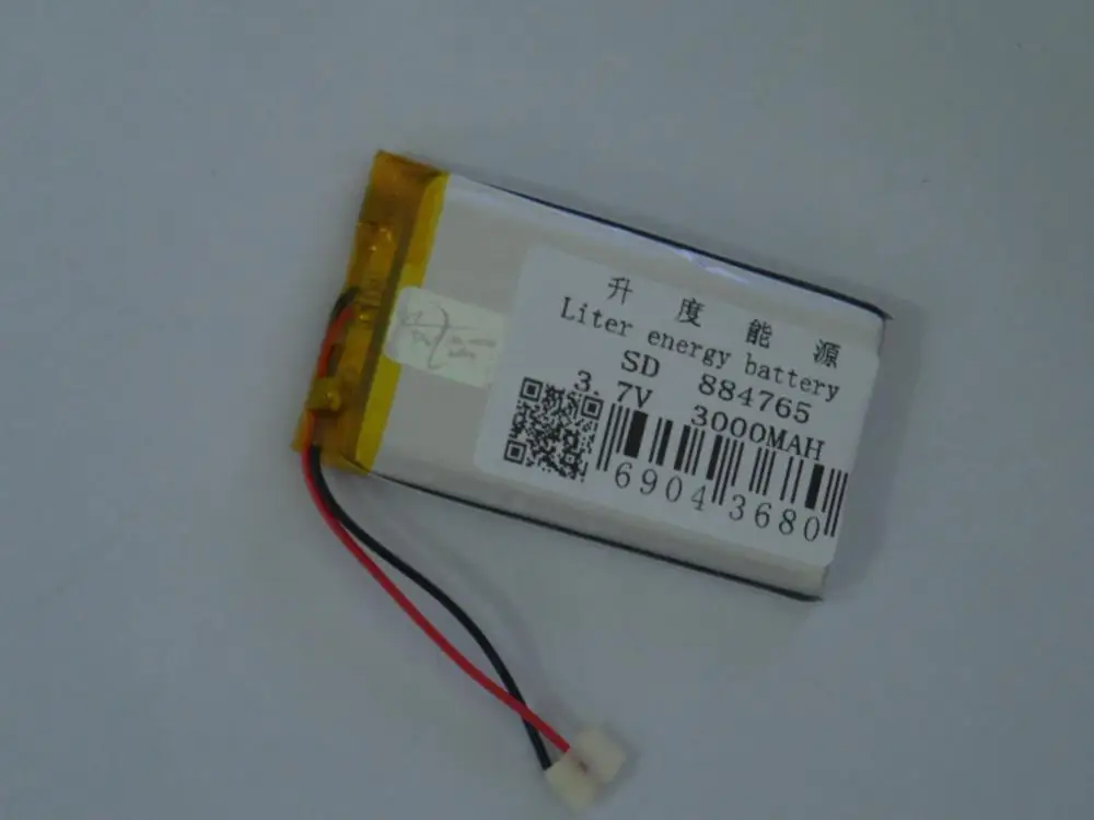 ميكروفون لاسلكي ببطارية ليثيوم بوليمر 884765 ، 3000 مللي أمبير ، 3.7 فولت ، ملاح GPS