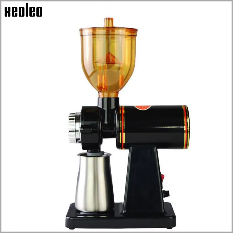 Xeoleo Electric Coffee grinder Coffee bean miller Espresso coffee machine 8 Steps Anti-jump 60mm Flat Burr grinder 100W