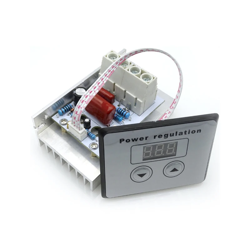 Digital Control Scr Electronic Voltage Regulator 10-220v Speed Control Dimmer Thermostat + Digital Meters Ac 220v 10000w 80a