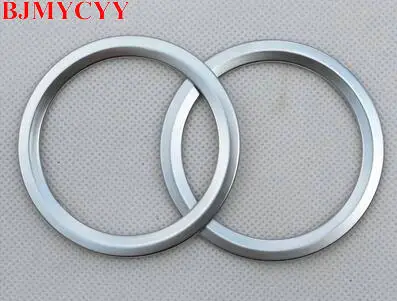 BJMYCYY 2Pcs/set Car Dashboard Air Vent Decoration Circle Trim For Mercedes Benz W212 E Class 2009-2019 Car Interior Styling