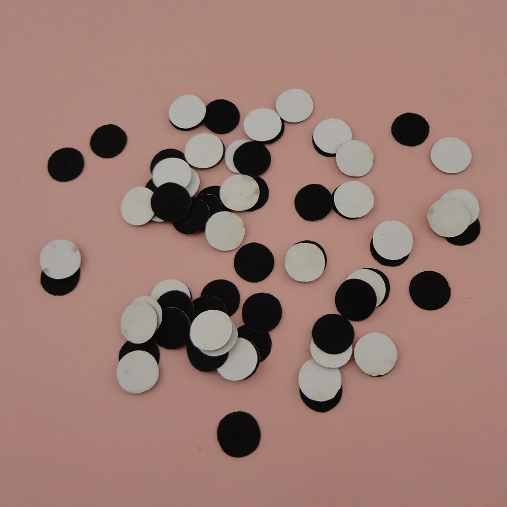 500PCS 10mm 15mm 20mm Black Adhesive Round Felt Pads for Flower brooches'Back Spacers Sticky Non-woven Circles Patches Applique