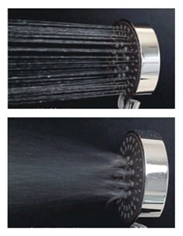 5-Function 4 Inch ABS Rain Shower Head Bathroom Rainfall chrome Showerhead