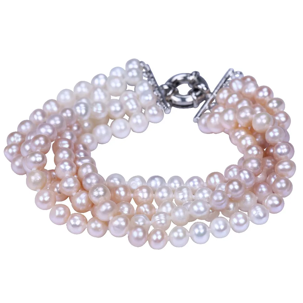 Bracelet White Pearl Bracelets for Women Multi Layer Pulseras Charm Bracelet 2015